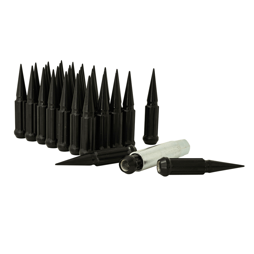 Gorilla Automotive - 8 Lug 14-1.50 Spike Lug Install Kit Blk - SPK8-14150B