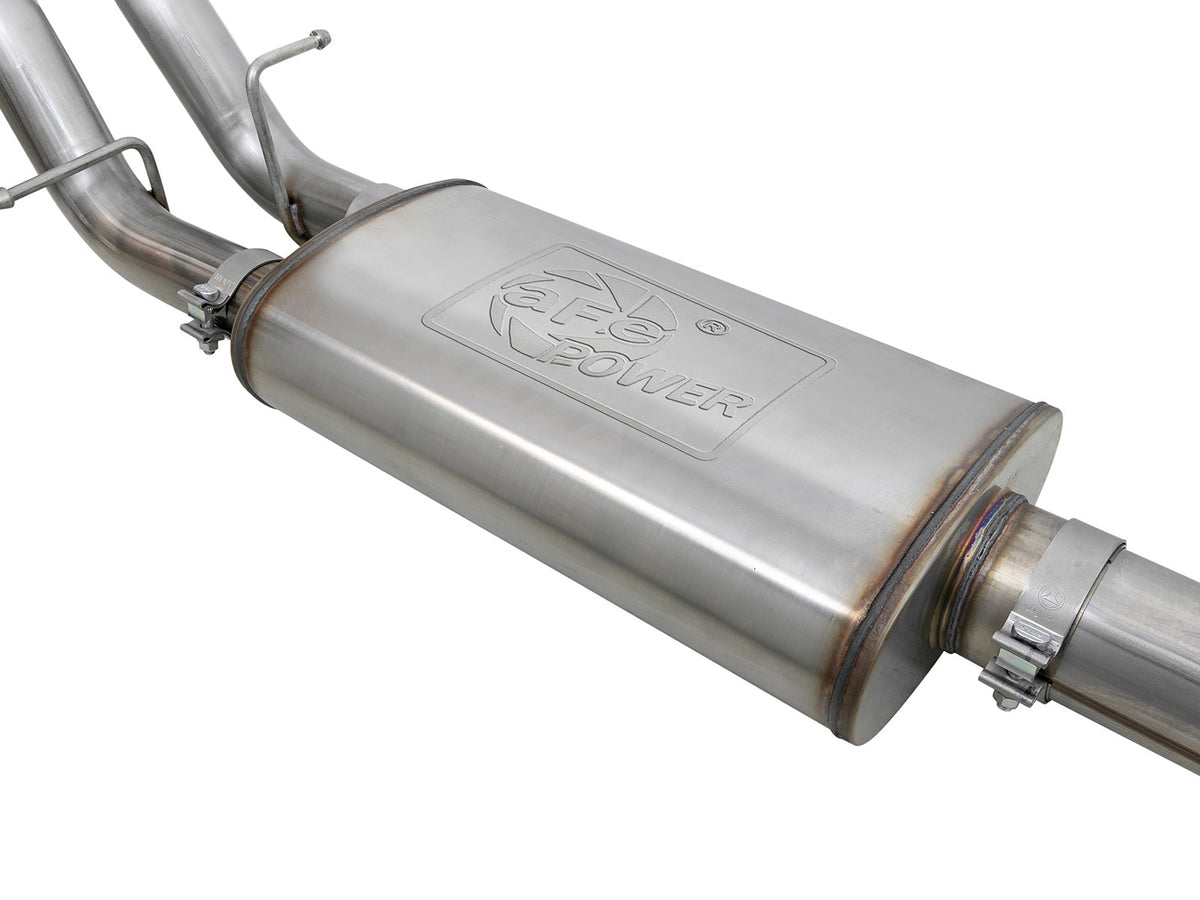 aFe Vulcan Series 4in-3in 304-SS Exhaust Cat-Back 2019 GM Silverado / Sierra 1500 V8-5.3L w/ OE Tips - 49-34101