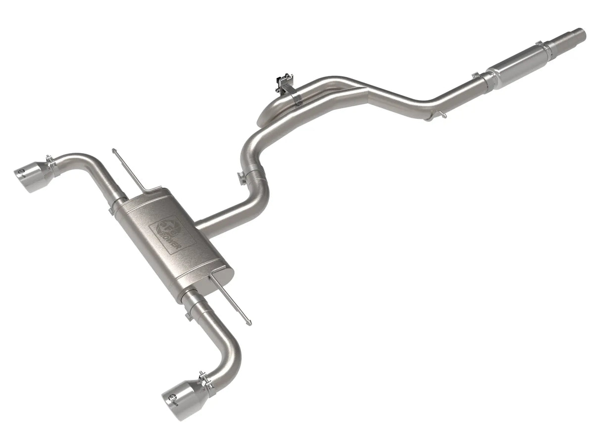 aFe Gemini XV 3in to 2 1/2in 304 SS Cat-Back Exhaust 22-23 Volkswagen GTI (MK8) 2.0L w/Polished Tips