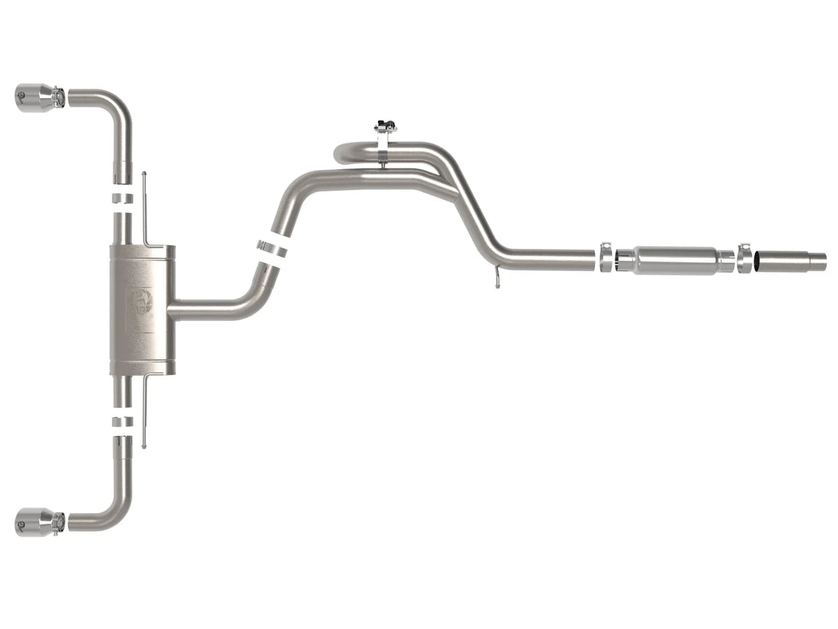 aFe Gemini XV 3in to 2 1/2in 304 SS Cat-Back Exhaust 22-23 Volkswagen GTI (MK8) 2.0L w/Polished Tips - 49-36451-P