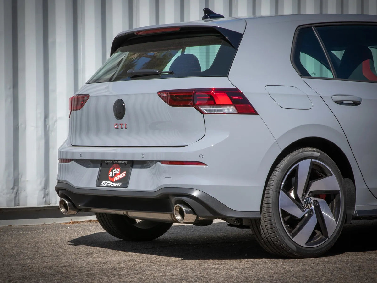 aFe Gemini XV 3in to 2 1/2in 304 SS Cat-Back Exhaust 22-23 Volkswagen GTI (MK8) 2.0L w/Polished Tips - 49-36451-P