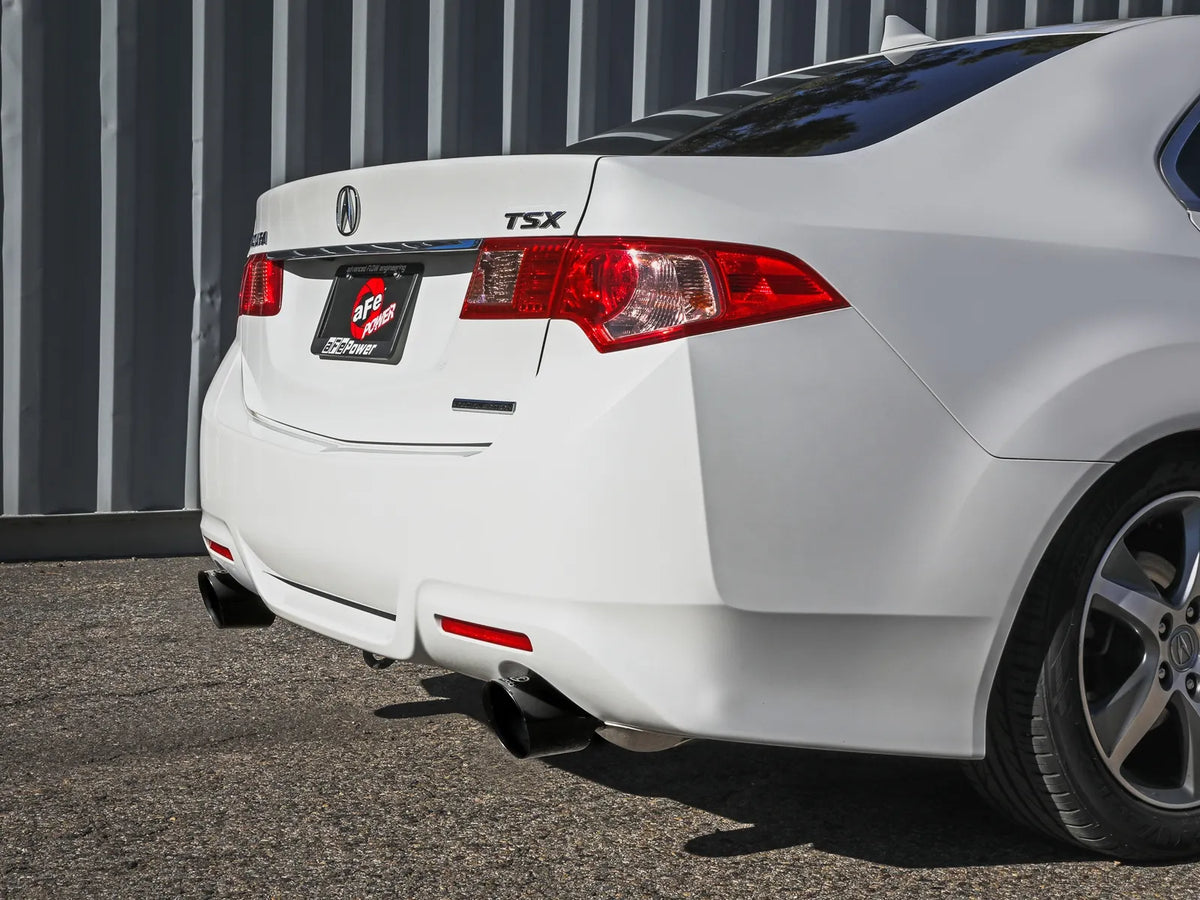 aFe 09-14 Acura TSX L4 2.4L Takeda 2-1/2in To 2-1/4in 304 SS Cat-Back Exhaust System w/ Black Tip