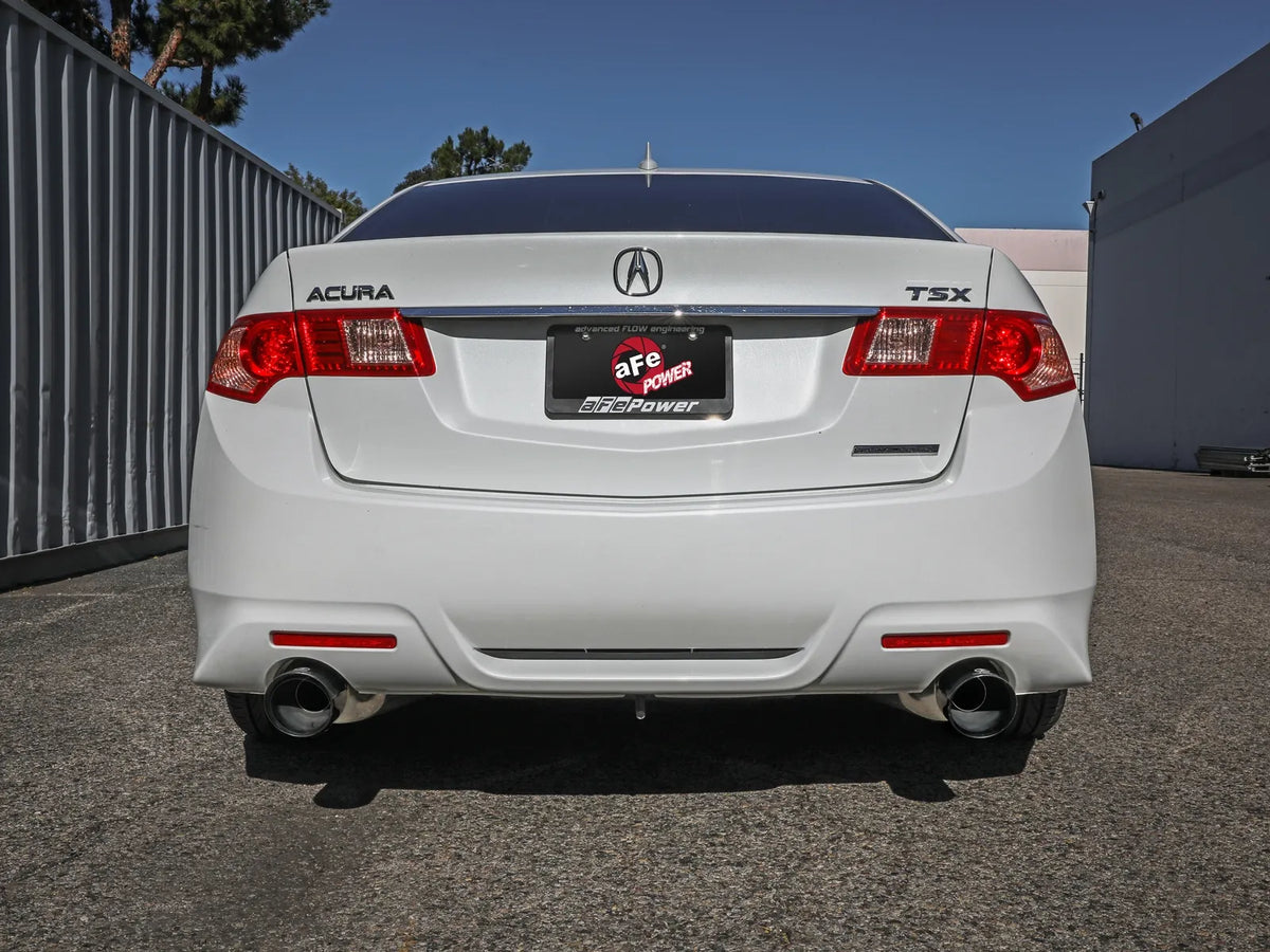 aFe 09-14 Acura TSX L4 2.4L Takeda 2-1/2in To 2-1/4in 304 SS Cat-Back Exhaust System w/ Black Tip
