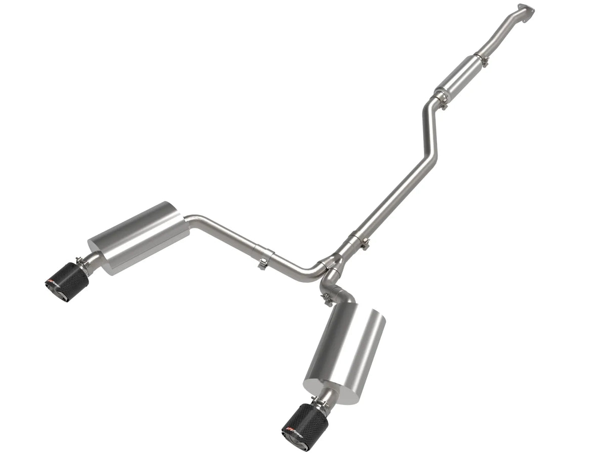 aFe 09-14 Acura TSX L4 2.4L Takeda 2-1/2in to 2-1/4in 304 SS Cat-Back Exhaust System w/ CF Tips