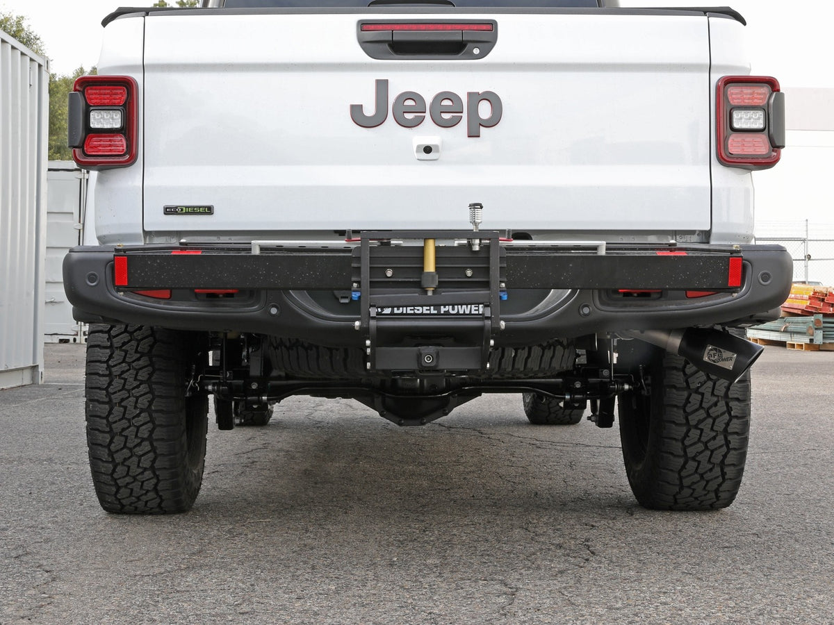 aFe 2021+ Jeep Gladiator V6-3.0L (td) Vulcan Series 3in 304 SS DPF-Back Exhaust System - Black Tip - 49-38093-B