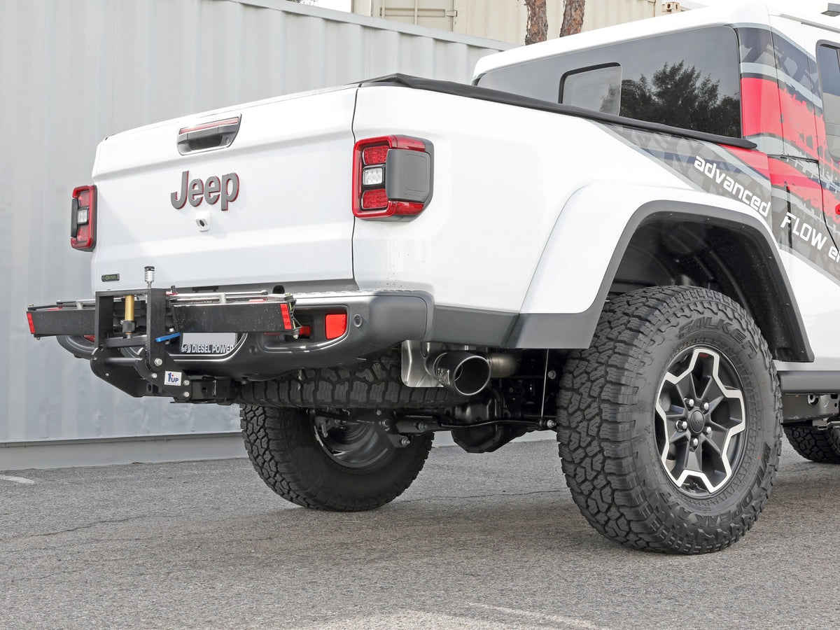 aFe 2021+ Jeep Gladiator V6-3.0L (td) Vulcan Series 3in 304 SS DPF-Back Exhaust System - Black Tip - 49-38093-B