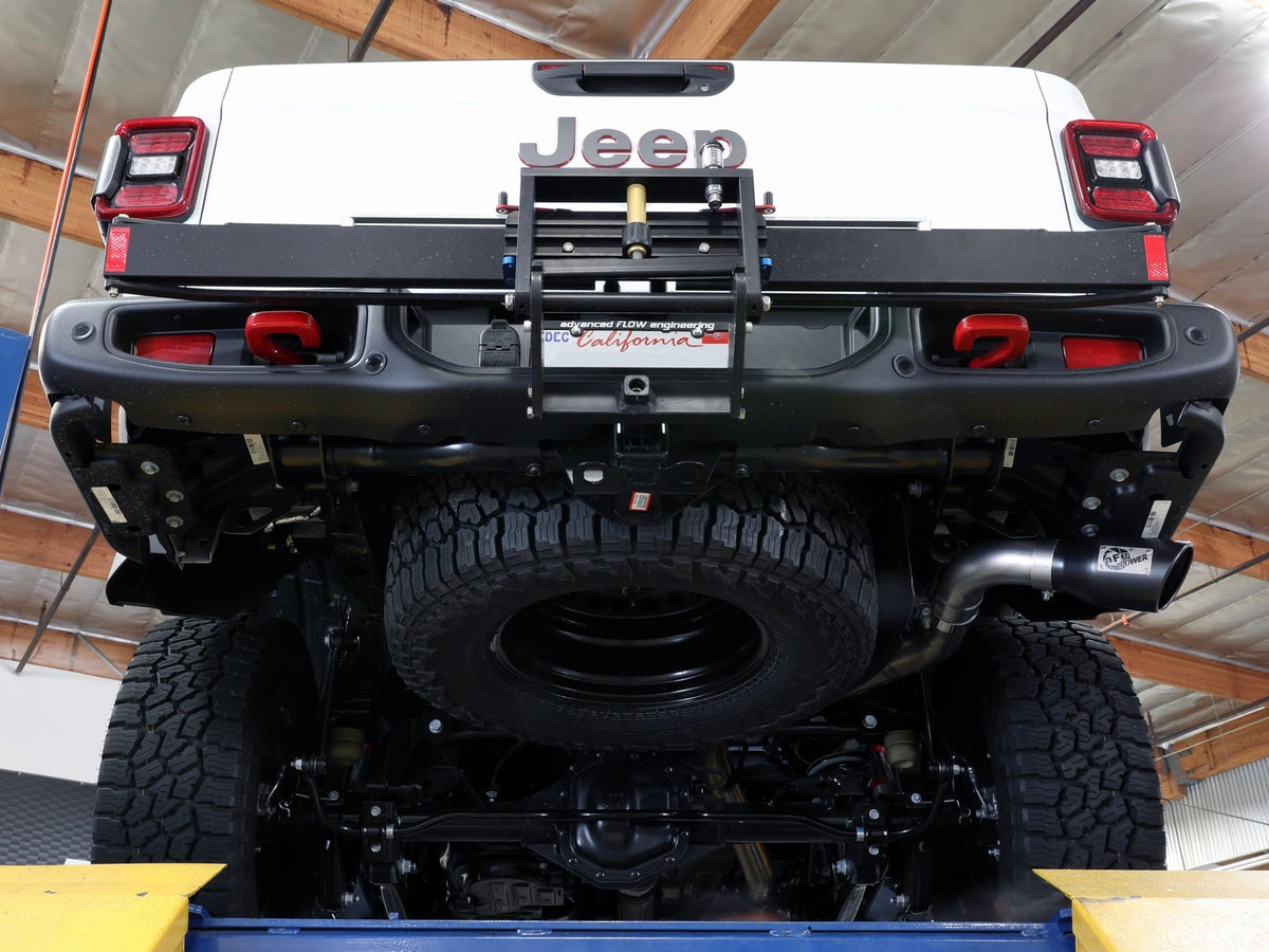 aFe 2021+ Jeep Gladiator V6-3.0L (td) Vulcan Series 3in 304 SS DPF-Back Exhaust System - Black Tip - 49-38093-B
