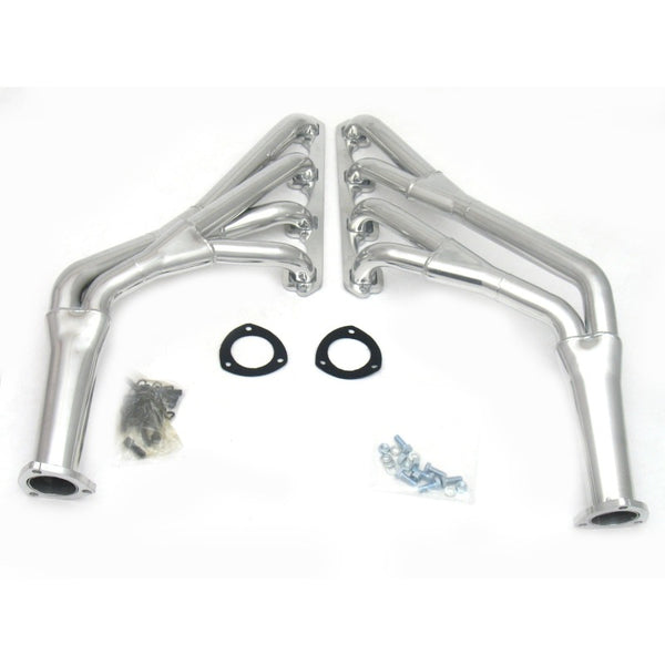 JBA 65-70 Ford Mustang 260-302 SBF 1-1/2in-1-3/4in Primary Silver Ctd Tri Y Header - 6651SJS for 1964-1970 Ford Mustang - fro