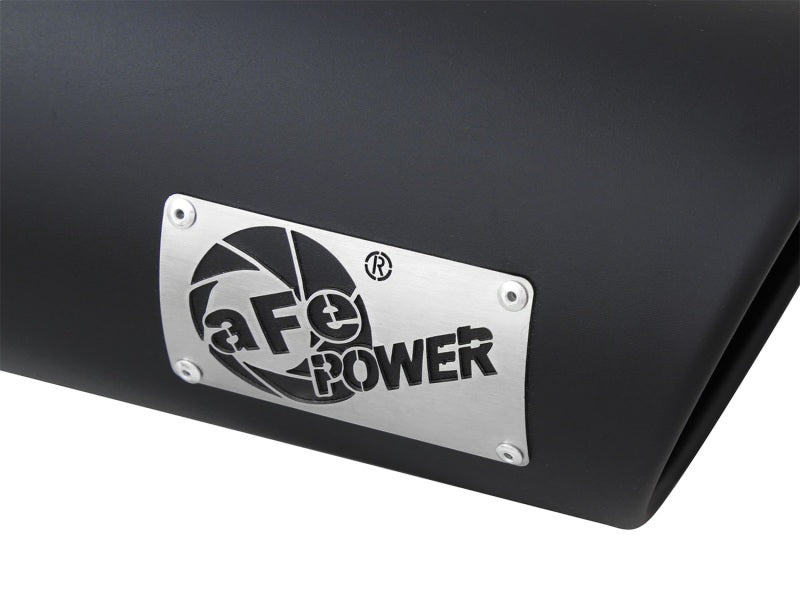 aFe Diesel Exhaust Tip Bolt On Black 4in Inlex x 6in Outlet x 15in - 49T40606-B15