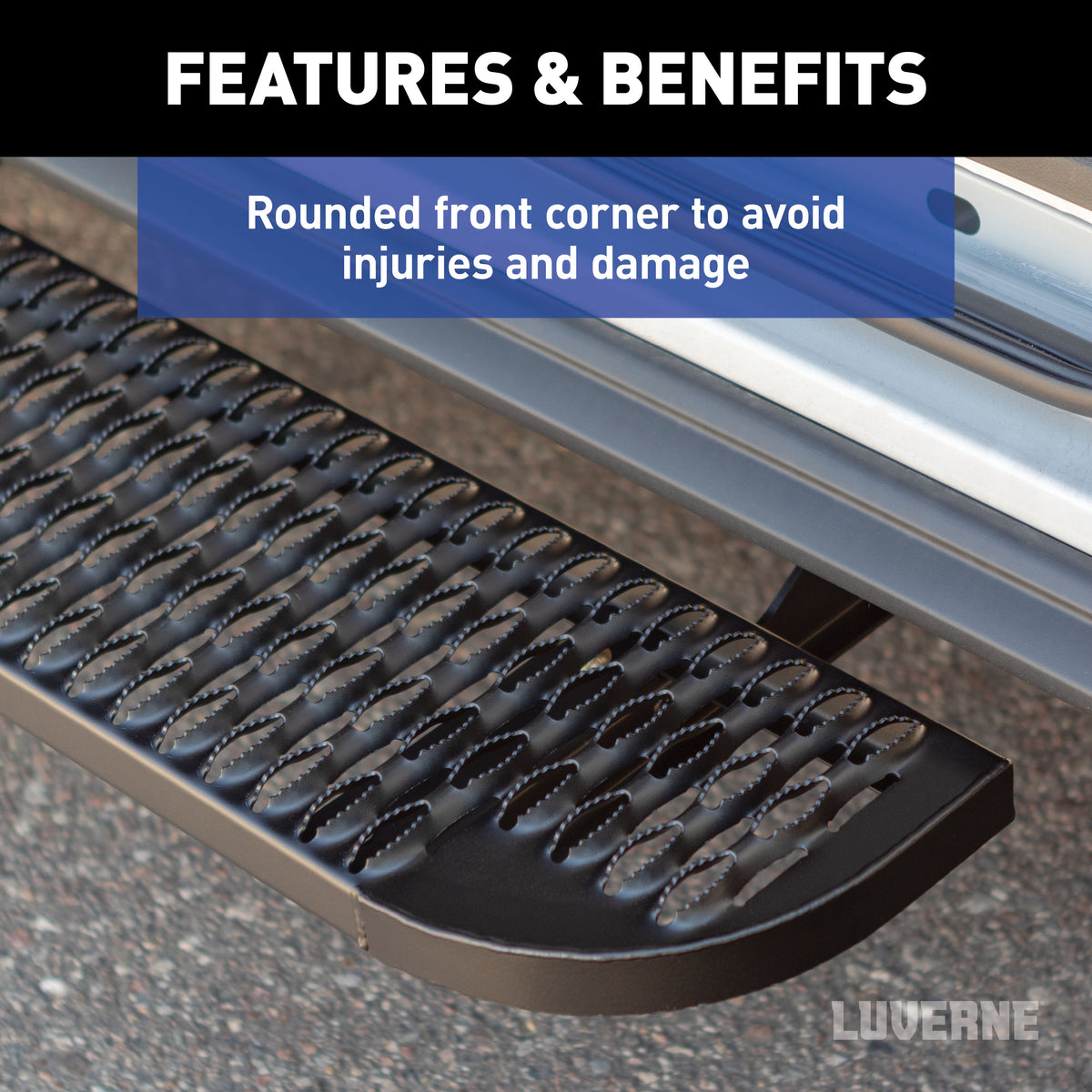 LUVERNE 495154 Grip Step XL 9-1/2" x 54" Steel Passenger-Side Running Board (No Brackets)