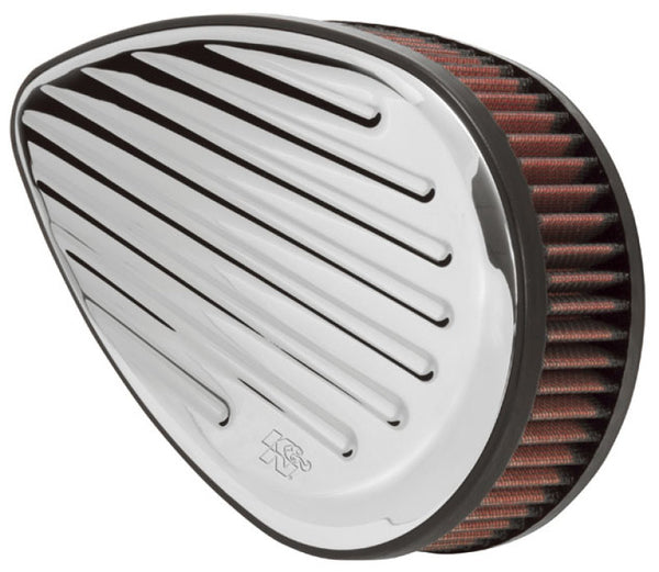K&N H/D Sportster Filter Kit Teardrop Grooved Intake System - RK-3914 for 1991-1997 Harley-Davidson XLH1200 - front view