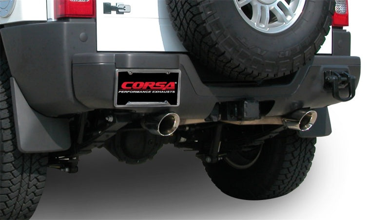 Corsa 2006-2008 Hummer H3 3.5L Polished Sport Cat-Back Exhaust - 14212