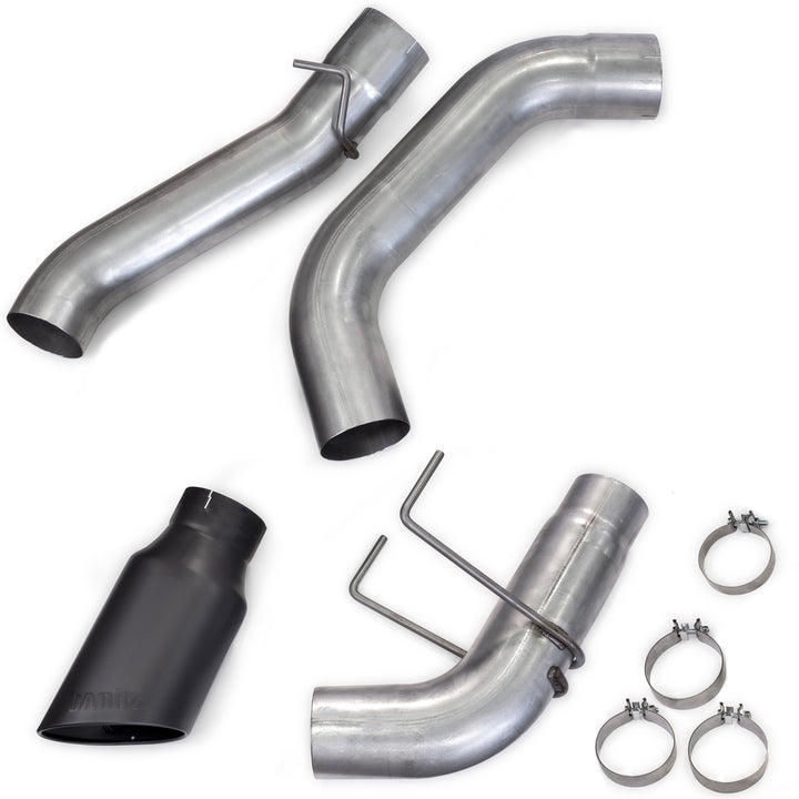 Banks Power 19-23 Dodge Ram Crew Cab/Short Bed 6.7L Cummins Monster Exhaust - SS Single Exhaust w/ Black Tip - 49798-B