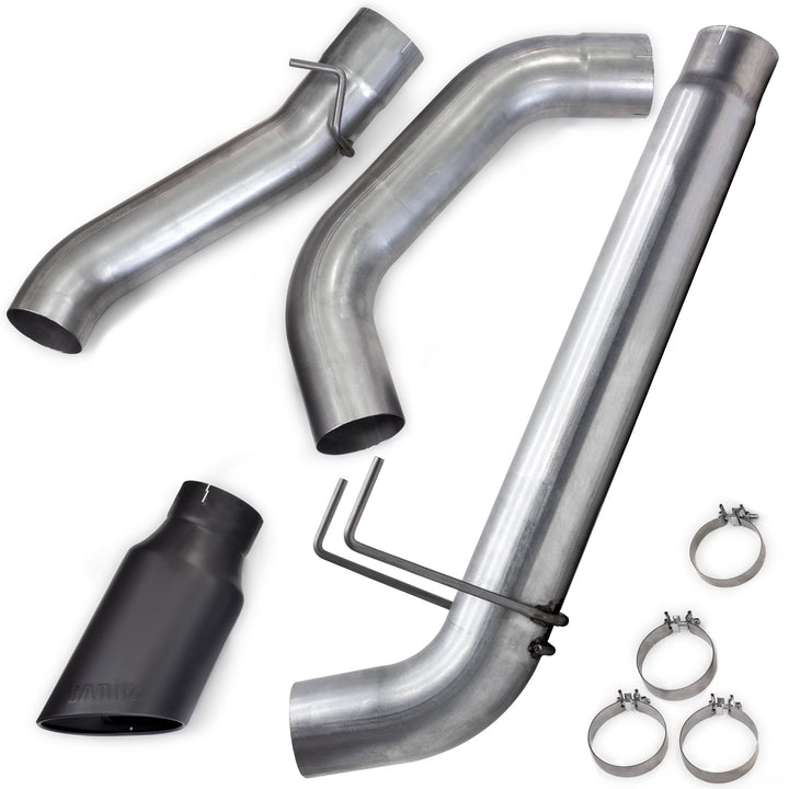 Banks Power 19-23 Dodge RAM Monster Exhaust 5.0in Single 6.7L CCLB DRW w/ SideKick Black Tip - 49808-B