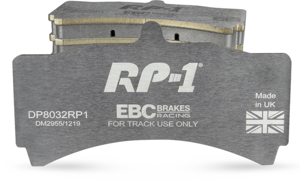 EBC 97-09 Porsche Boxster (986/987 w/Cast Iron Discs) RP-1 Race Front Brake Pads - DP81207RP1 for 1997-2009 Porsche Boxster