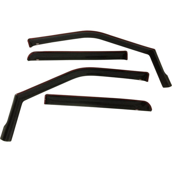 Westin 2015-2018 Ford F-150 SuperCrew Wade In-Channel Wind Deflector 4pc - Smoke - 72-37407 for 2015-2025 Ford F 150 - front 