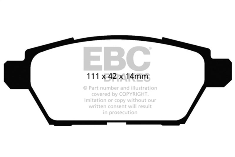 EBC 06-09 Ford Fusion 2.3 Yellowstuff Rear Brake Pads - DP41766R