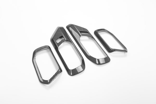 Raptor Racing Gold Series - 21+ Ford Bronco Gloss Carbon Look Door Handle Cover 4-Door for 2021-2026 Ford Bronco - front view