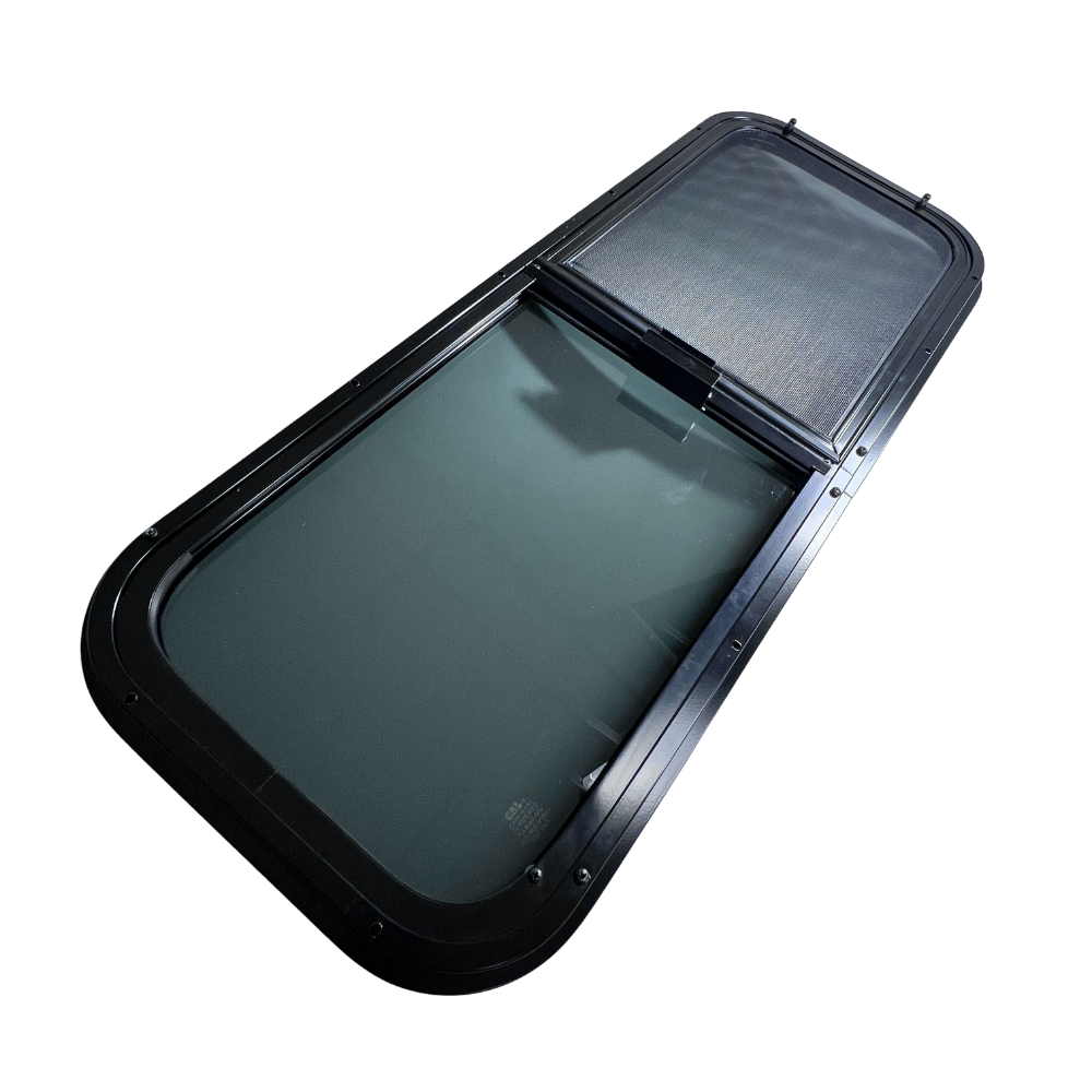 S&B CRL Glass Slider Window w/ Clamp Ring (Driver Side) for Sprinter Van Wideout - 70-2003