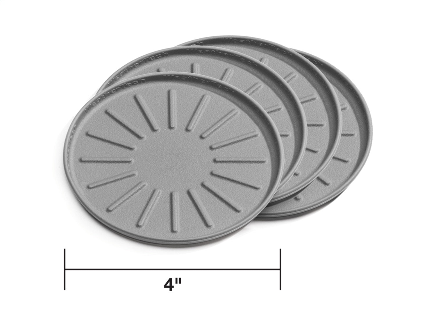 Weathertech - Round Coaster Set - Gray 4 in. Dia. - 8A4CSTGR