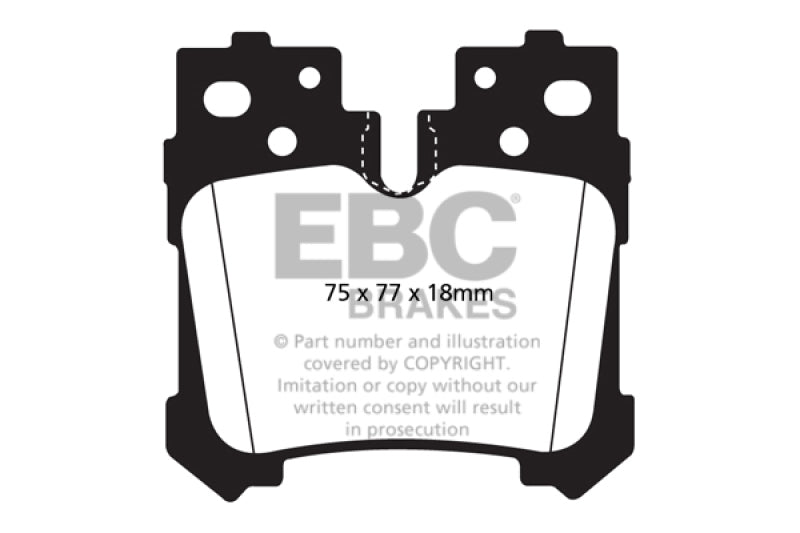EBC 07+ Lexus LS460 4.6 Greenstuff Rear Brake Pads - DP21812