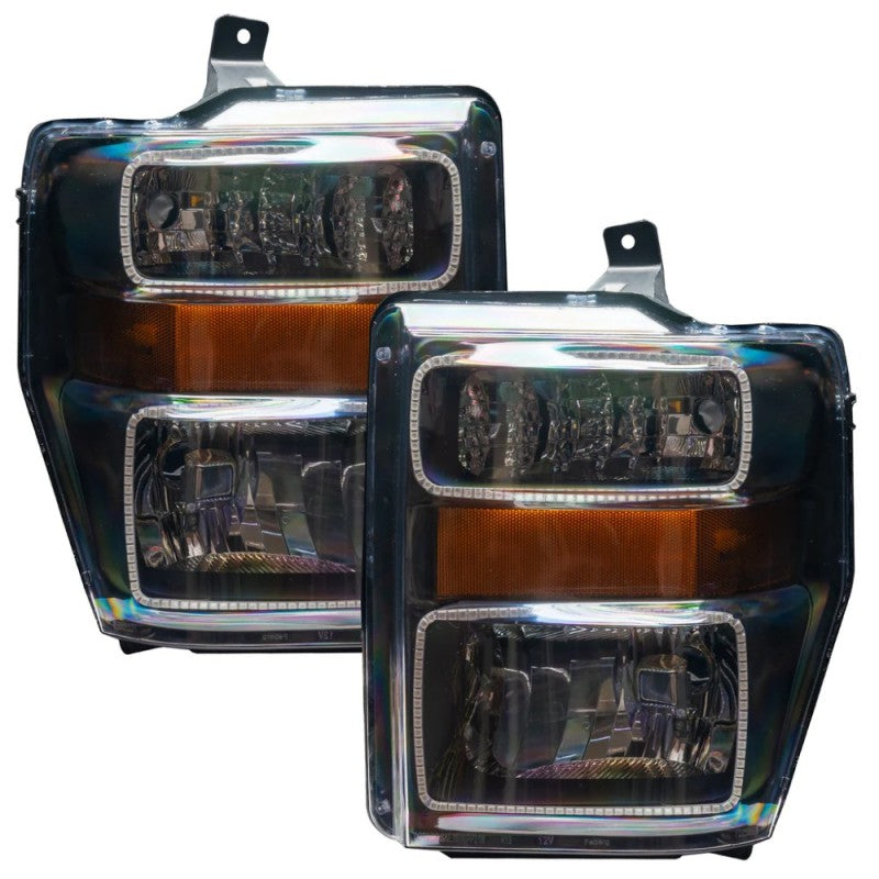 Oracle 08-10 Ford F250/350 LED HL - Black - ColorSHIFT w/ BC1 Controller  - 7190-335 by ORACLE Lighting