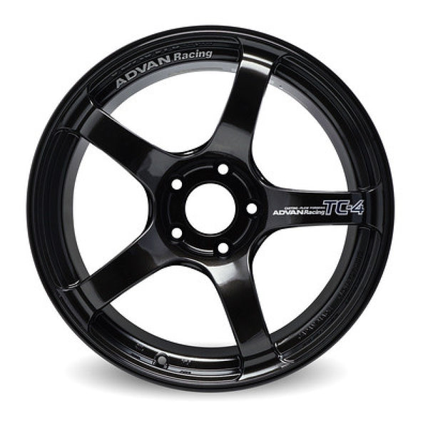 Advan TC4 15x8.0 +28 4-100 Black Gunmetallic Wheel (No Ring) - YAD5G28ABG by Advan