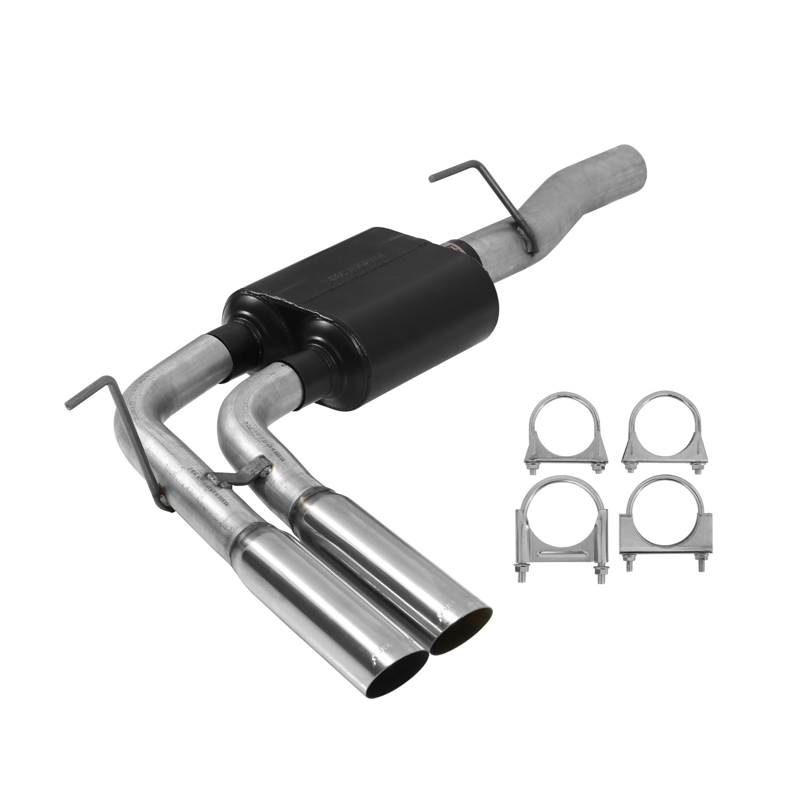 Flowmaster American Thunder Cat-Back Exhaust System - 2004-2005 Dodge Ram 1500 - Dual Out - 3"x12.875" - 3" Inlet - Aluminized - Fits 2.5" Pipe - 17398 - 1