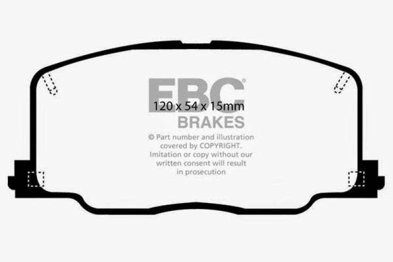 EBC 90-91 Lexus ES250 2.5 Yellowstuff Front Brake Pads - DP4725R