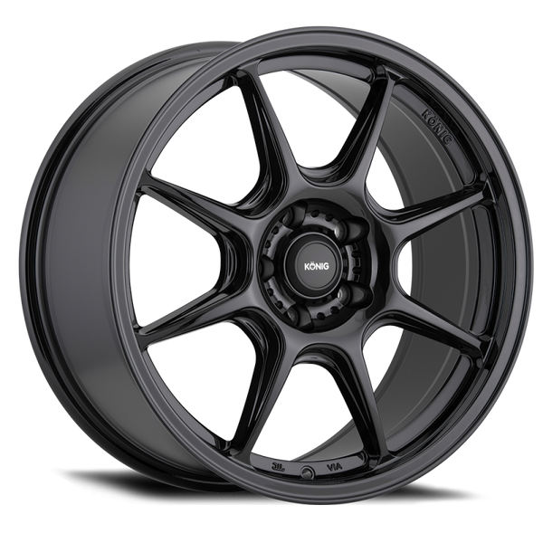 Konig Lockout 18x8.5 5x108 ET43 Gloss Black - LK88508435 for 2013-2018 Ford Focus ST