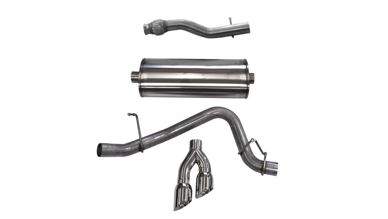 Corsa 2015 GMC Yukon XL 1500 5.3L V8 3in Cat-Back Single Side Exit Twin 4in Polished Tips - 14748