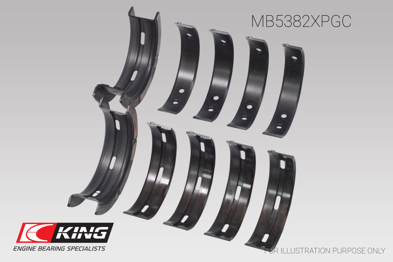 King Subaru EJ20/EJ22/EJ25 (Incl. Turbo) (Size 0.25) pMaxBlack Coated Main Bearing Set - MB5382XPGC0.25