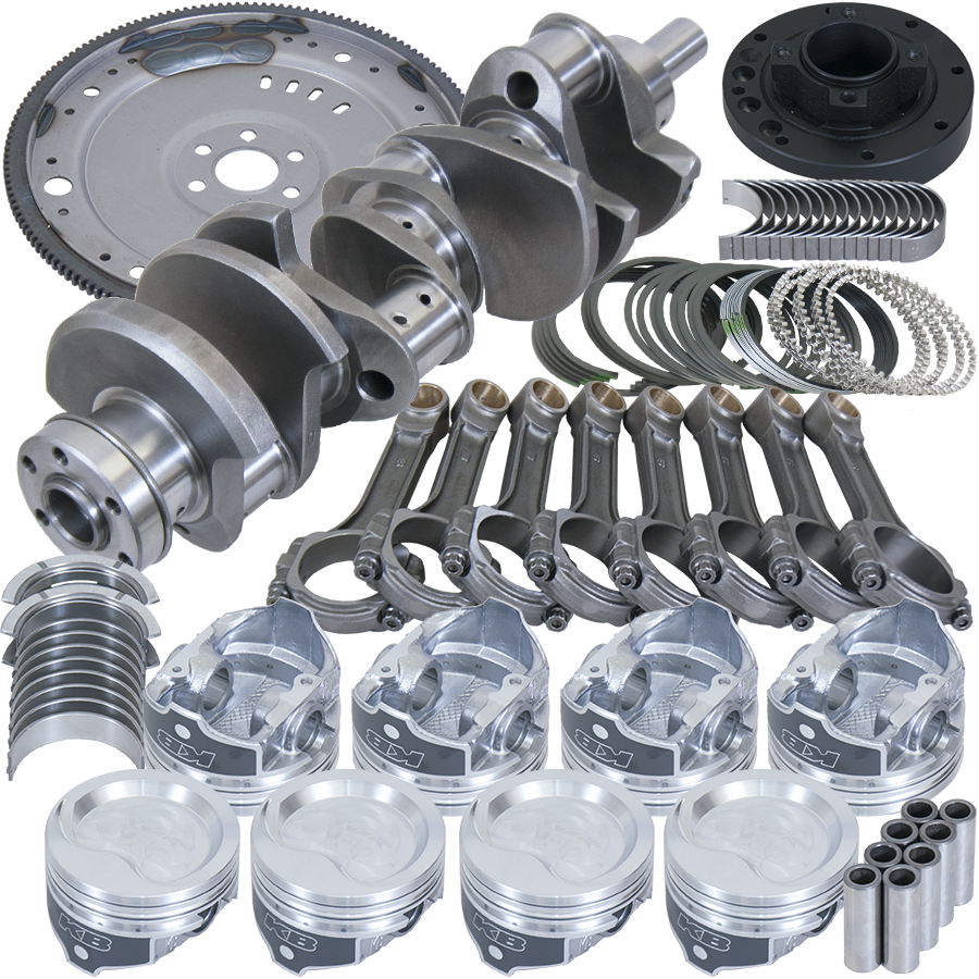 Eagle Ford 351W 4.000in Crank 6.200in I-Beam -27.5cc 4.060in Pistons 157 Tooth FP Balanced Assembly - B1652406057 - front view