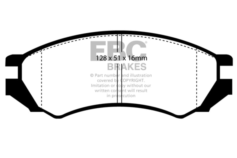 EBC 91-93 Nissan NX 2.0 (ABS) Yellowstuff Front Brake Pads - DP4839R