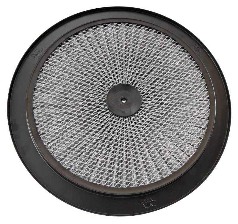K&N X-Stream Top Filter 14in OD Black Round Lid - 66-1400R by K&N Engineering - front view