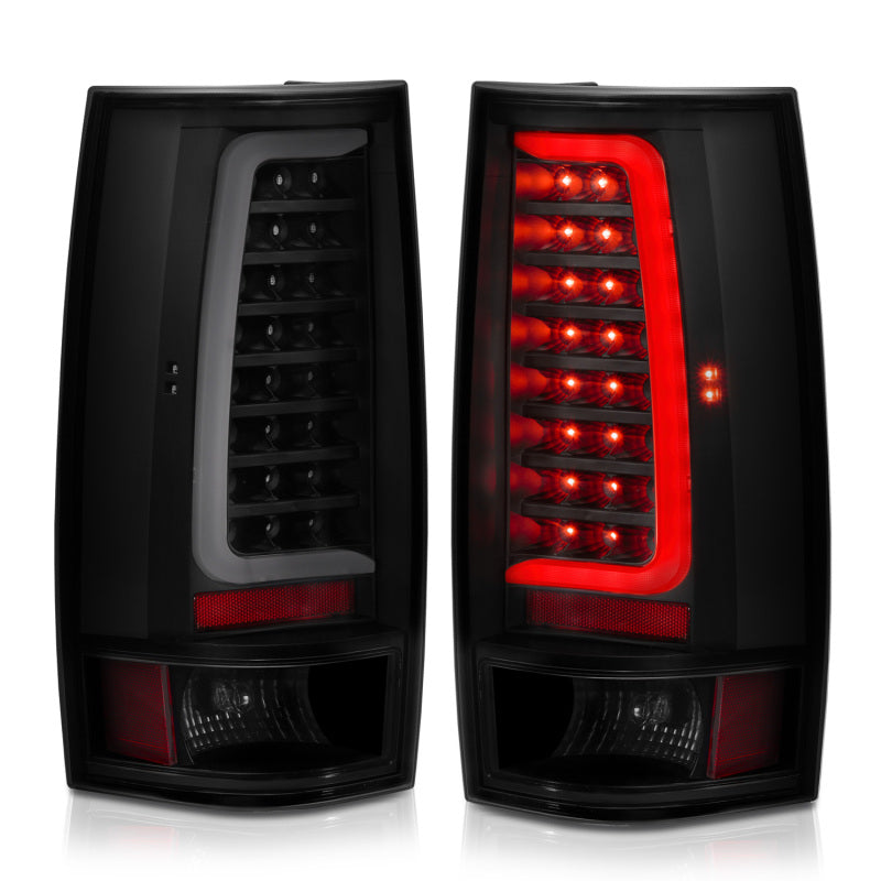 ANZO 2007-2014 Chevy Tahoe LED Taillight Plank Style Black w/Smoke Lens - 311322