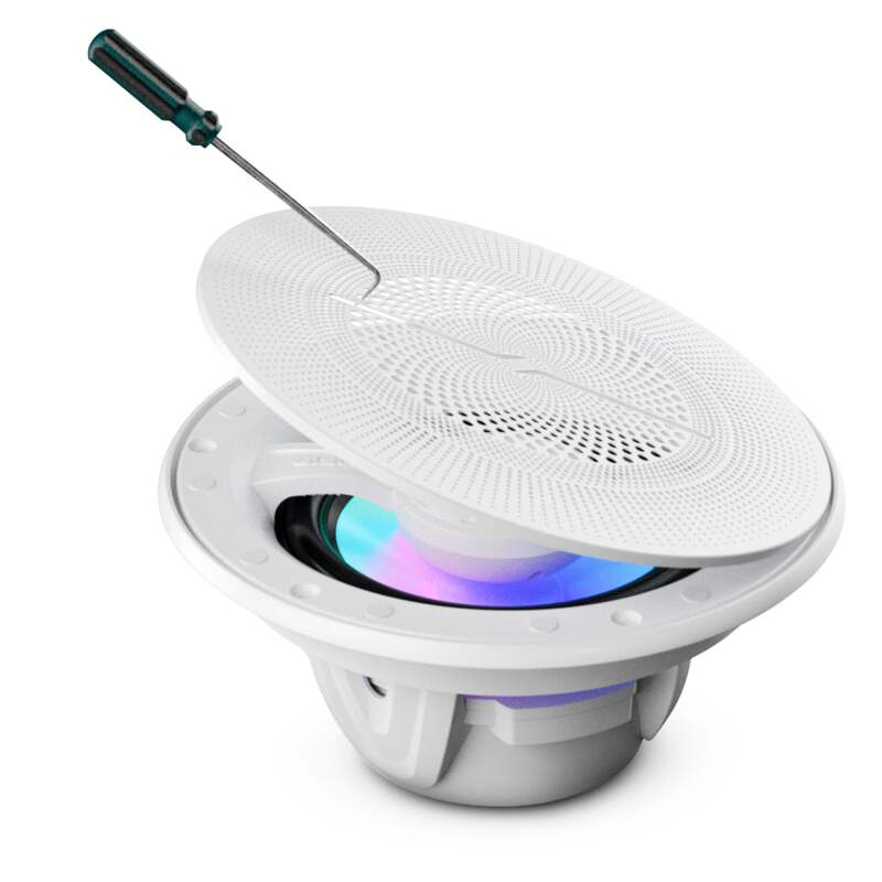 DS18 6.5in 2-Way 150 Watts RMS 4ohm Digital LED Lights Bullet Tweeter White - NXL-LXY6/WH - additional view 1