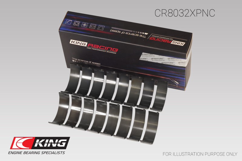 King Chrysler 345/ 370 16V (Size 0.25) pMaxBlack Coated Connecting Rod Bearing Set - CR8032XPNC0.25