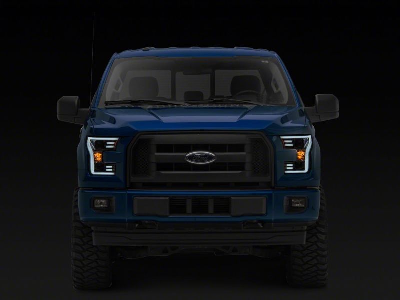 Raxiom 15-17 Ford F-150 Projector Headlights w/ LED Accent- Chrome Housing (Clear Lens) - T542715