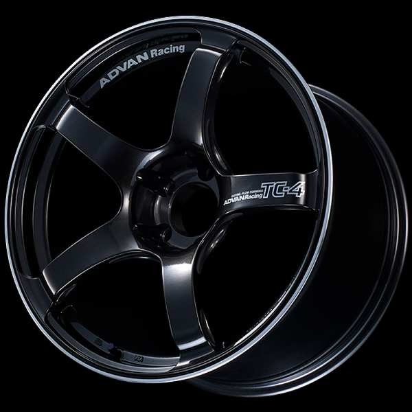 Advan TC4 18x9 +25mm 5x112 Racing Black Gunmetallic and Ring Wheel - YAD8I25MBGR by Advan