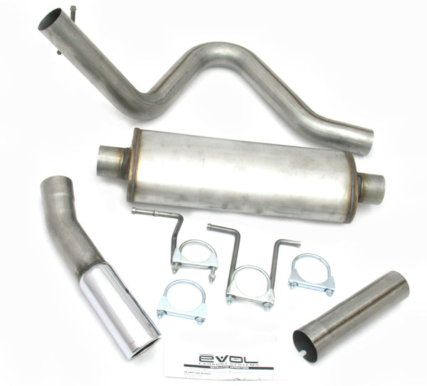 JBA 99-05 Ford Excursion 5.4L/6.8L 409SS Pass Side Single Exit Cat-Back Exhaust - 40-2501 for 2000-2005 Ford Excursion - fron