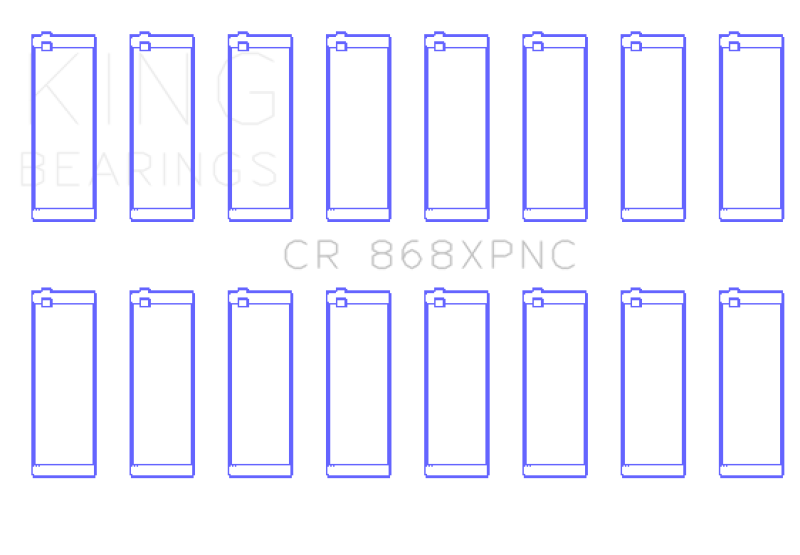 King Ford V8 4.6L/5.4L SOHC Coated (Size .026) Connecting Rod Bearings (Set of 8) - CR868XPNC.026
