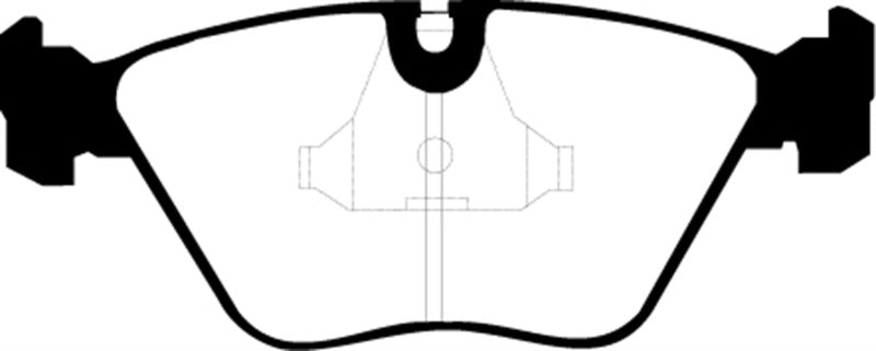 EBC 98-02 BMW Z3 3.2 (M-Coupe) Greenstuff Front Brake Pads - DP2689 for 1989-1995 BMW 5 Series - angle view