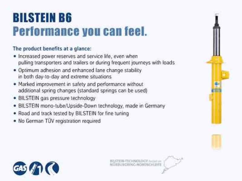 Bilstein B6 2015 Mercedes-Benz C300 Front Monotube Shock Absorber - 24-241304