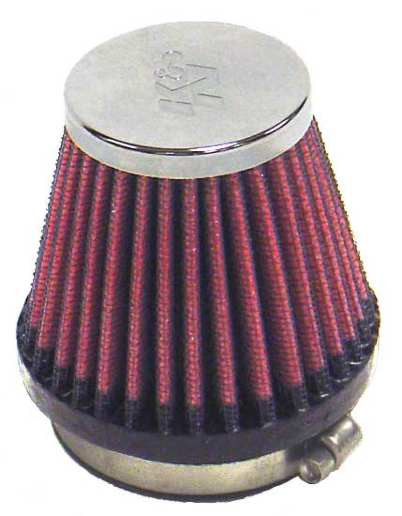 K&N Universal Chrome Filter 2.125 in Flange ID / 3in Base OD / 2in Top OD / 2.75in Height - RC-2340 by K&N Engineering - fron