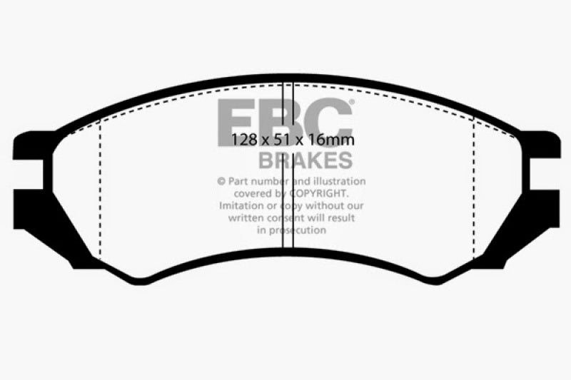 EBC 91-93 Nissan NX 2.0 (ABS) Greenstuff Front Brake Pads - DP2839