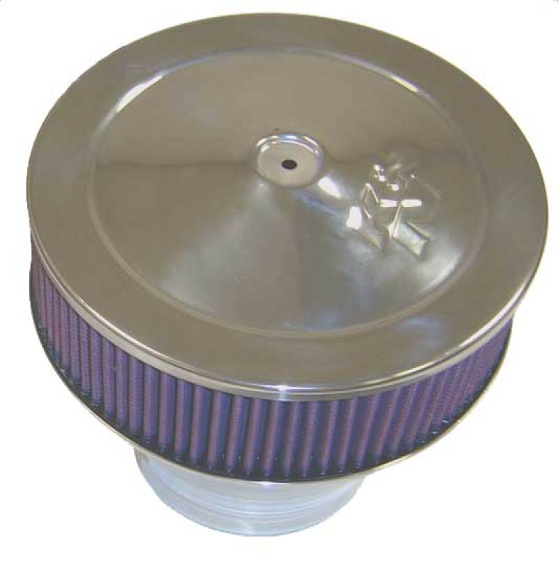 K&N Velocity Stack Assembly - Red - 5-1/8in x 9in Dia 2-3/4in Flange - 58-1190 by K&N Engineering - front view