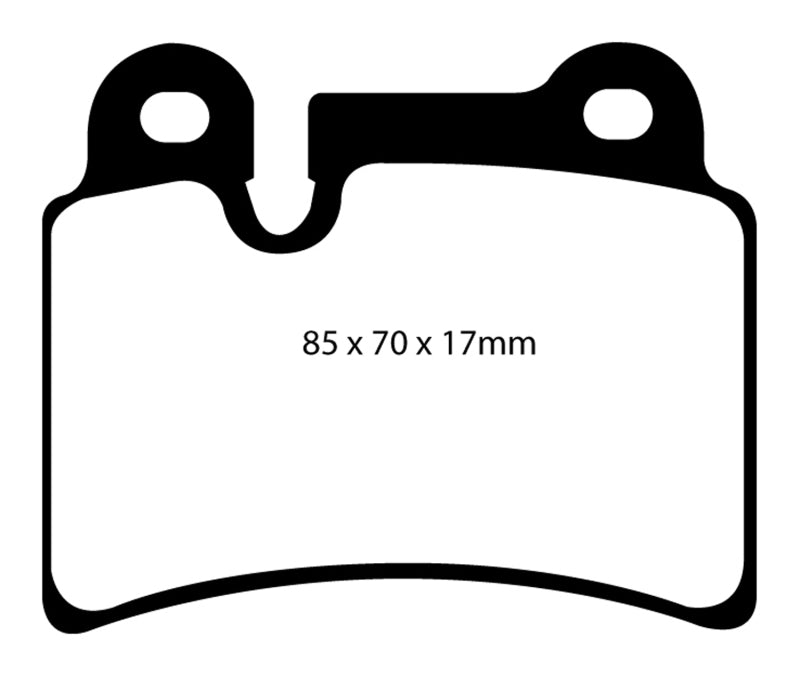 EBC 06-09 Volkswagen Touareg 3.6 (2 pin holes at top of backplate) Ultimax2 Rear Brake Pads - UD1277