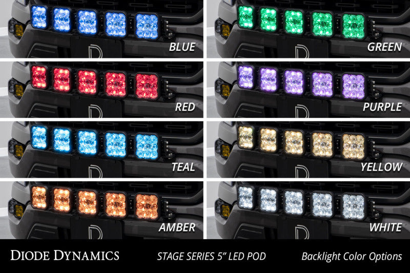 Diode Dynamics 21-22 Ford F-150 SS5 Grille CrossLink Lightbar Kit- Yellow Pro Combo - DD7322