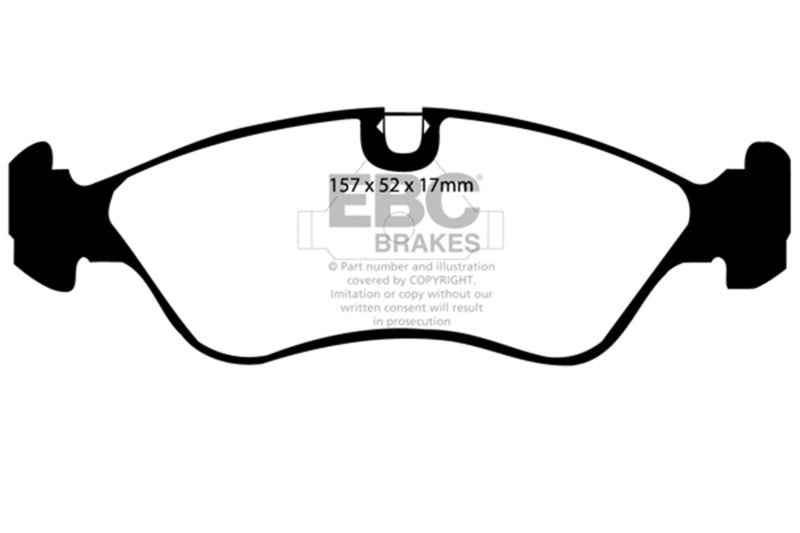 EBC 99-02 Daewoo Lanos 1.6 Chassis -447433 Yellowstuff Front Brake Pads - DP4760R